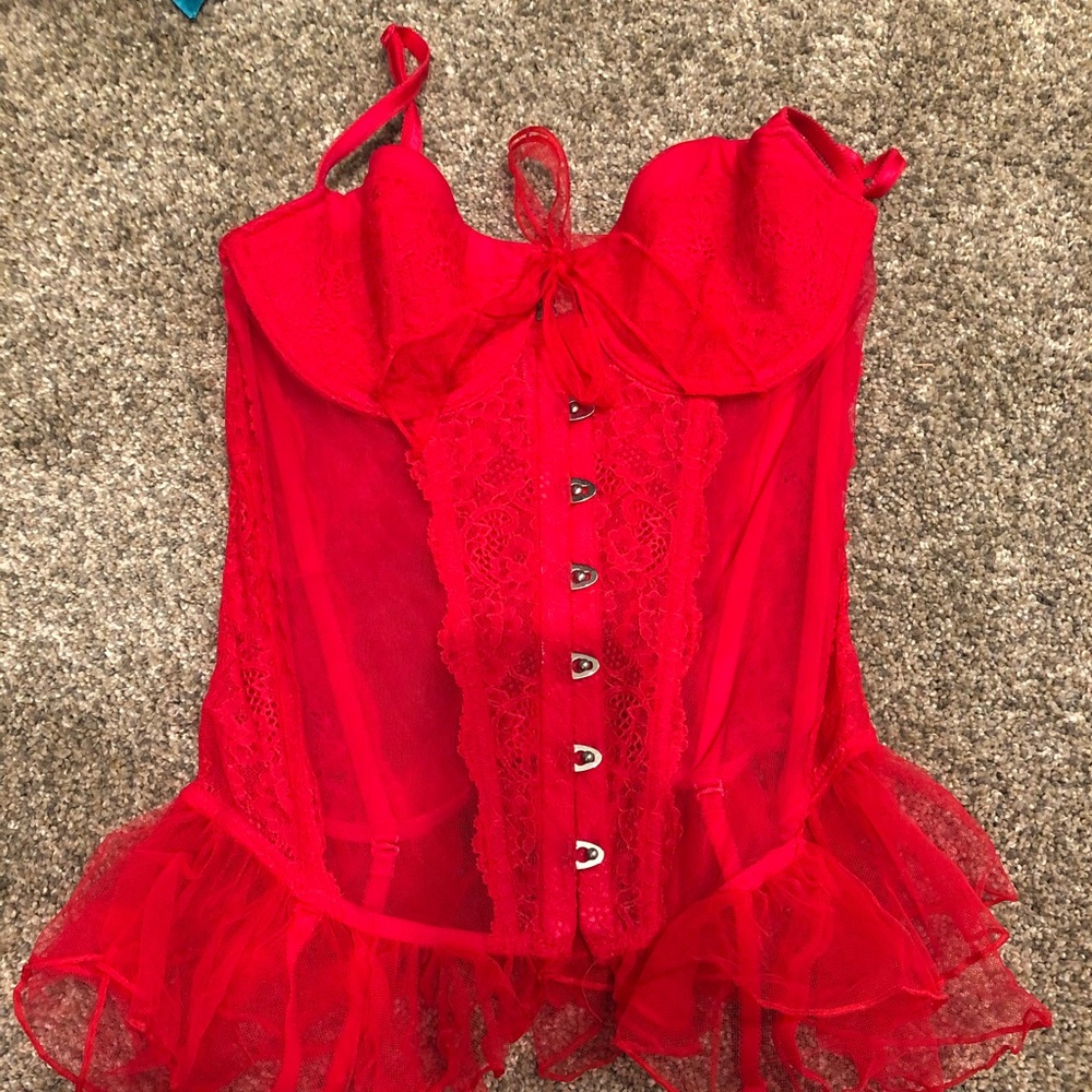 Victoria’s Secret Red Corset Lingerie 34C